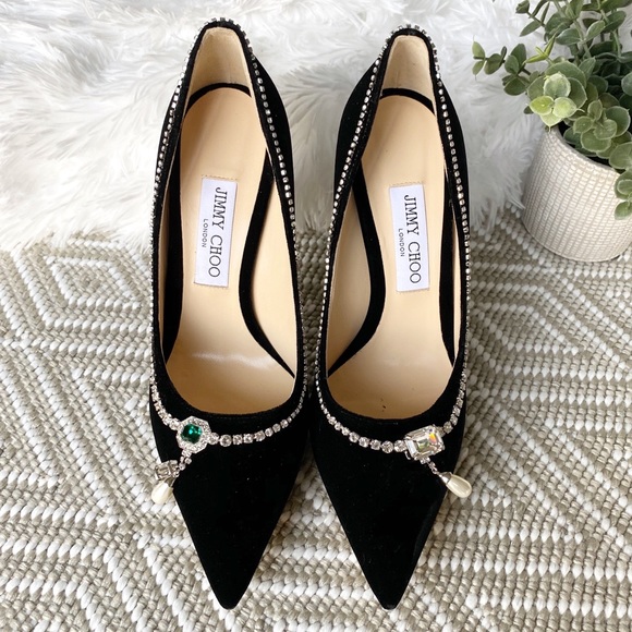 NWOT Jimmy Choo Rare $1395 Crystal Heels - Picture 13 of 14